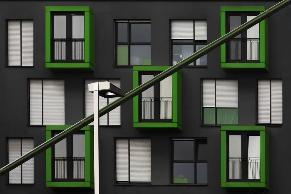 Modern Green Facade by Anita Martin AnnaPileaFotografie — canvas wall art