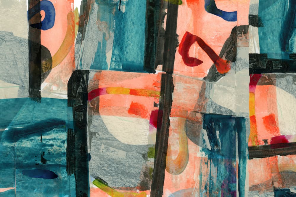 Colorful Abstract Layers by cartissi — canvas wall art