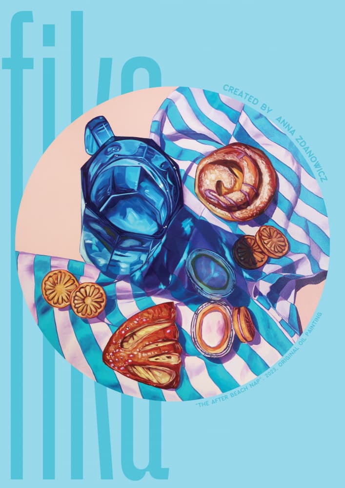 Refreshing Blue Summer Breakfast by Anna Zdanowicz — canvas wall art