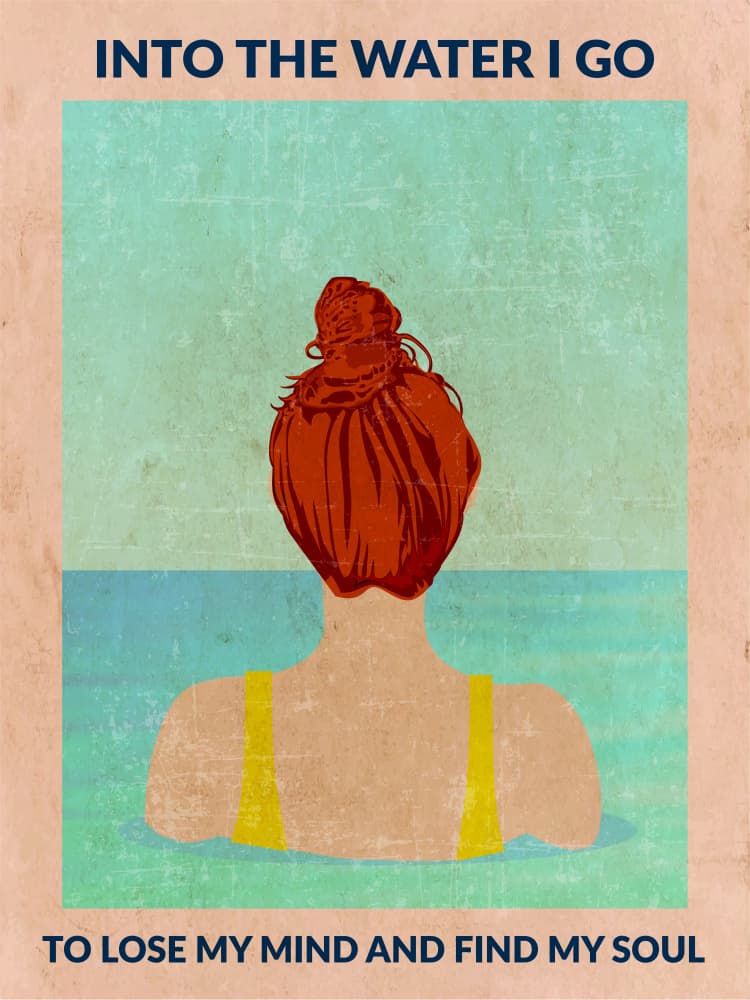 Into The Calm Water by WallChart Art Studio — canvas wall art