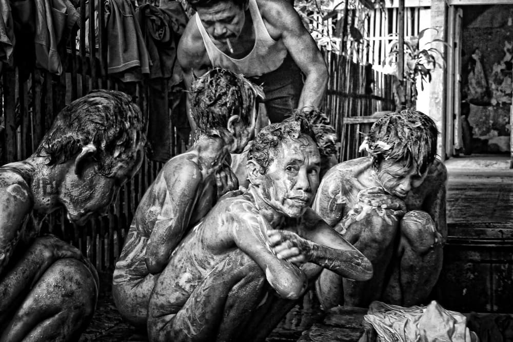 Communal Cleansing Ritual by m salim bhayangkara — canvas wall art