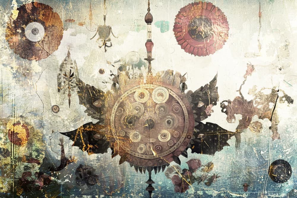Mystical Steampunk Gears by Rafal Kulik — canvas wall art