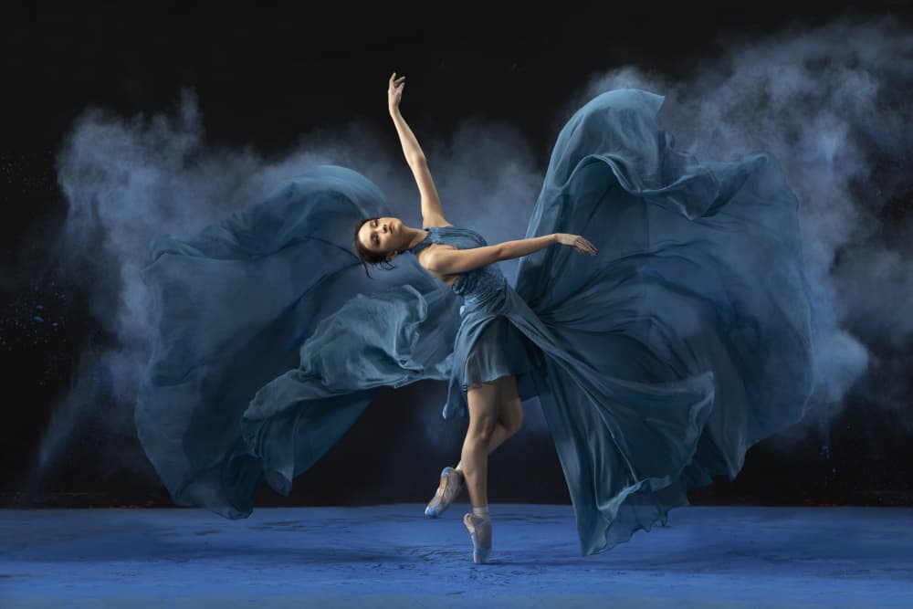 Ballerina in Blue by Lisdiyanto Suhardjo — canvas wall art