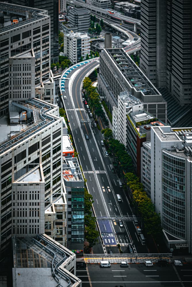 Modern City Highway View by Siamak Jalali — canvas wall art