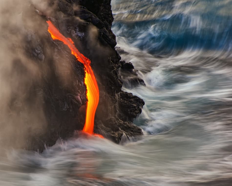 Molten Lava Ocean by Andrew J. Lee — canvas wall art