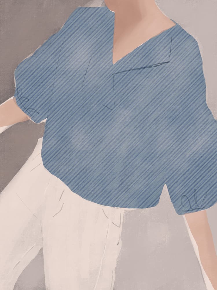 Soft Blue Casual Style by Little Dean — canvas wall art