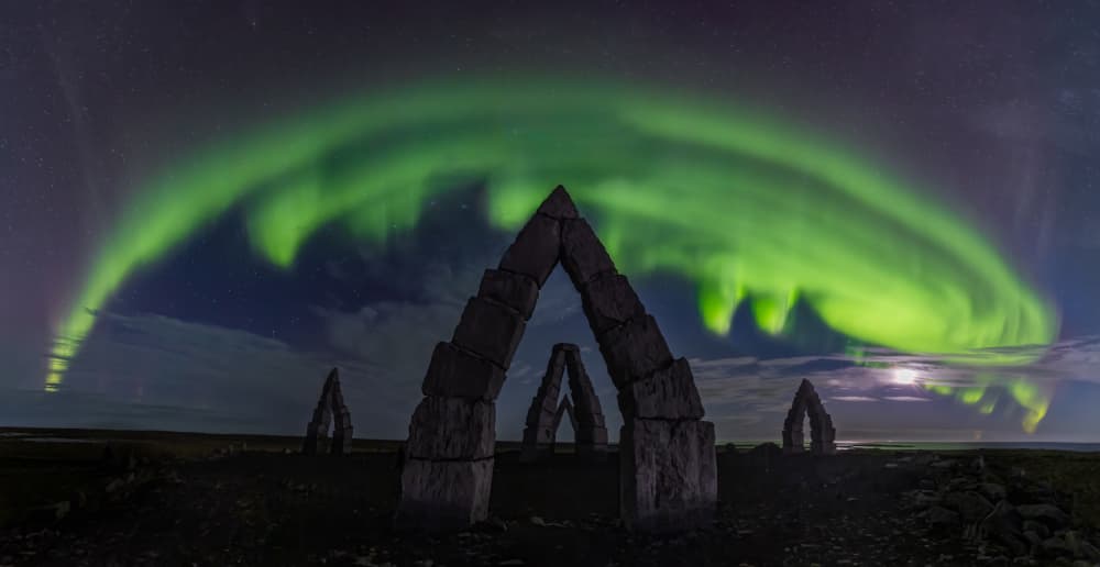 Northern Lights Arches by James Bian — canvas wall art