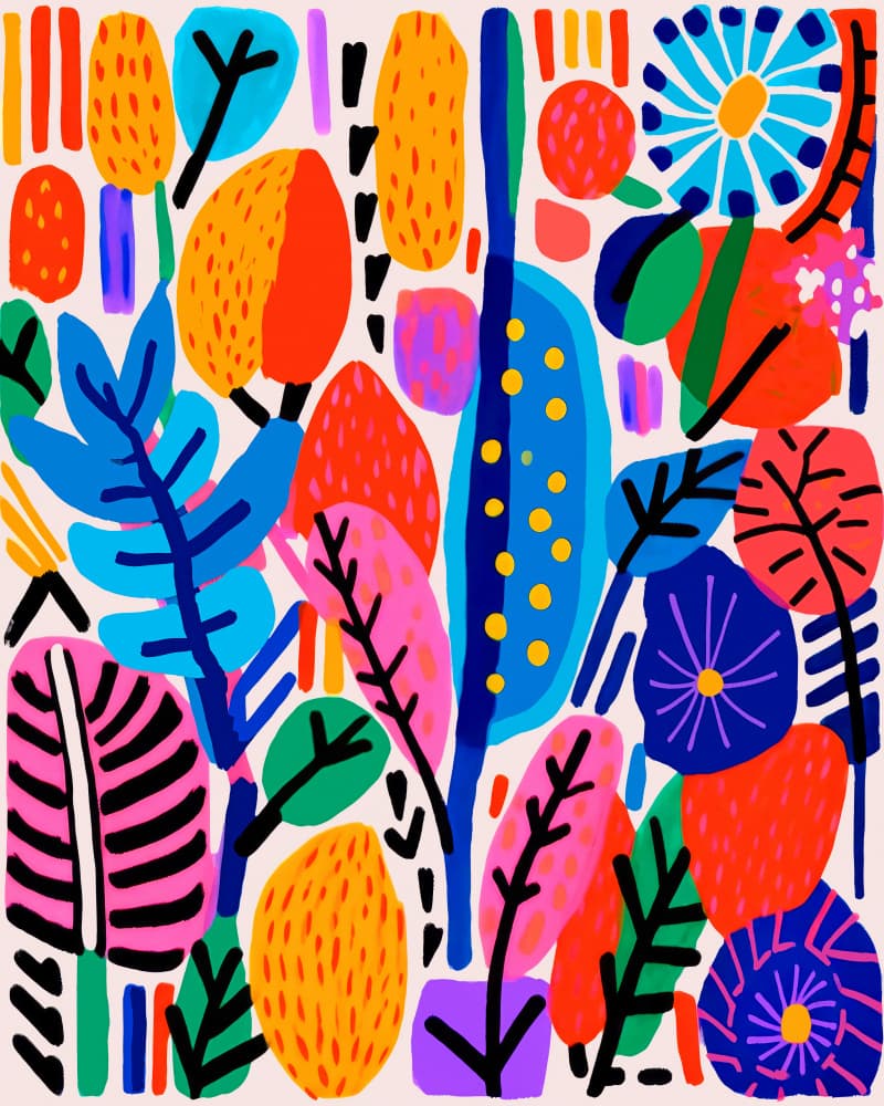 Vibrant Foliage by Treechild — canvas wall art