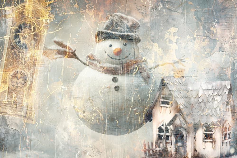 Snowman Christmas Dream by Rafal Kulik — canvas wall art