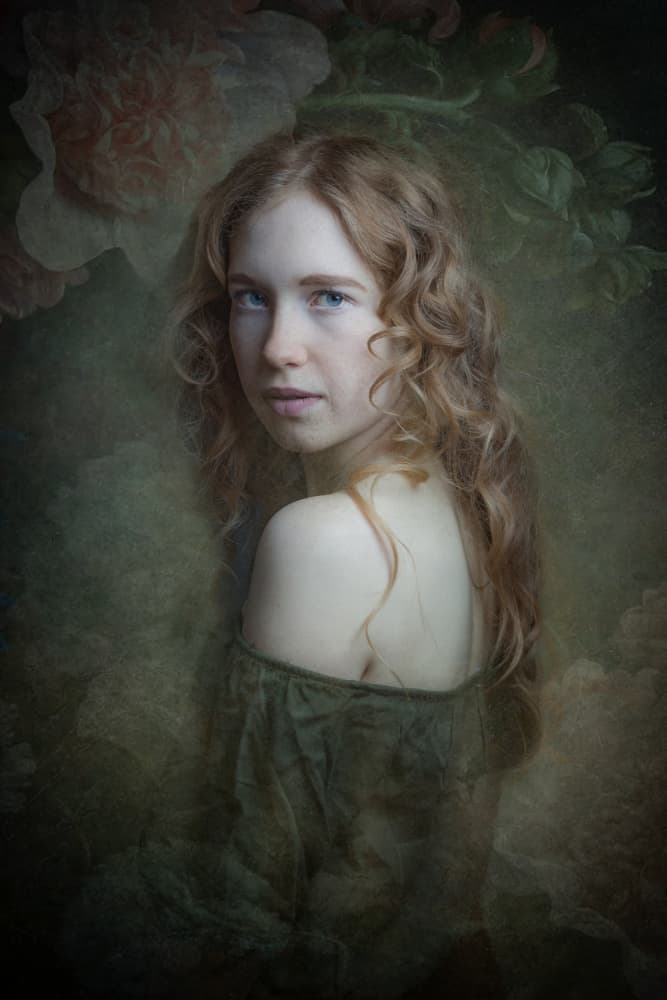 Ethereal Redhead Portrait by Ruth Franke — canvas wall art