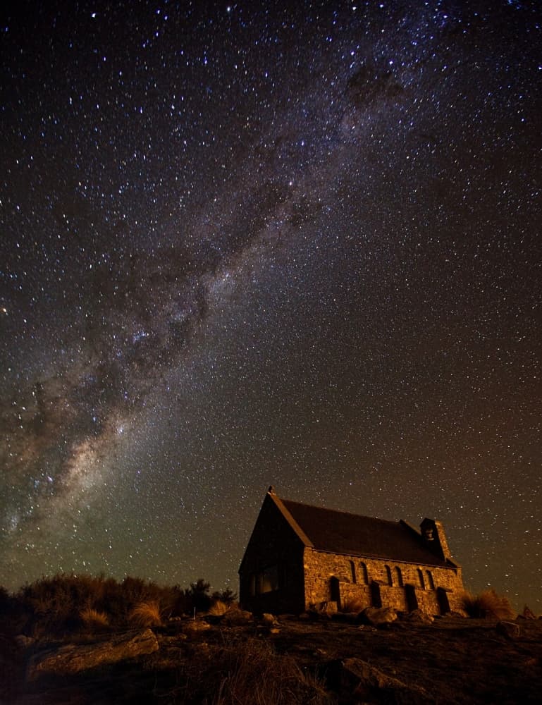 Milky Way Church Night by Yan Zhang — canvas wall art