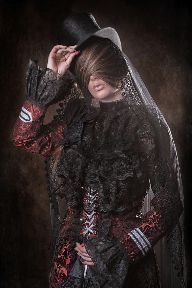 Gothic Veiled Woman by Carola Kayen-Mouthaan — canvas wall art
