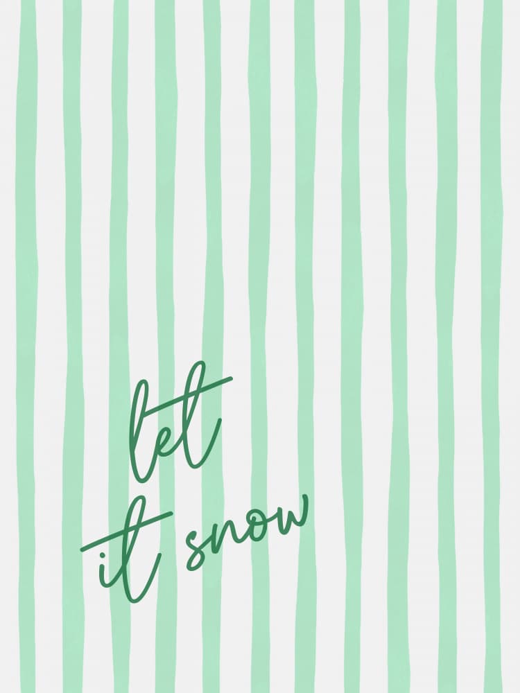 Let It Snow Stripes by Jolly and Dash — canvas wall art