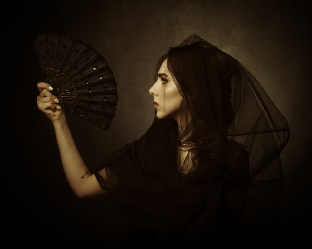 Mysterious Veiled Woman by Mehdi Mokhtari — canvas wall art