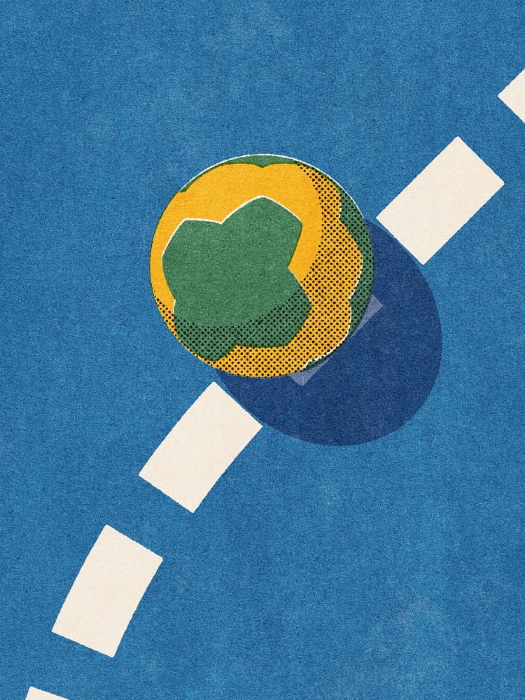 Game Ball On Court by Daniel Coulmann — canvas wall art