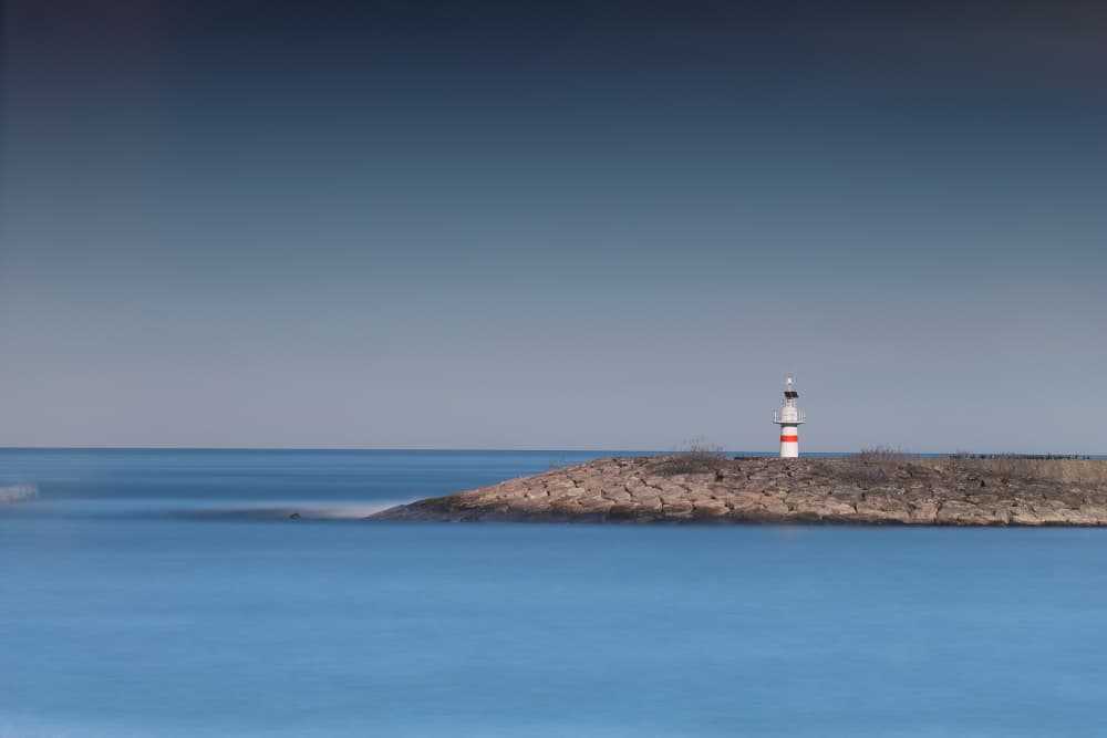 Serene Lighthouse Island by Mehmet inal — canvas wall art