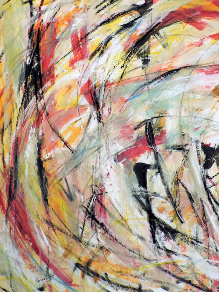 Dynamic Color Swirls by Kurt Waldo — canvas wall art