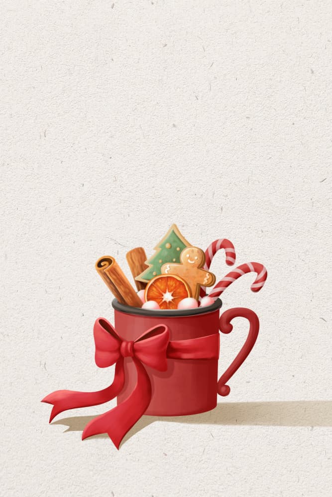 Cozy Christmas Mug by Xuan Thai — canvas wall art