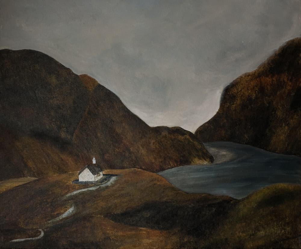 Solitary Mountain Church by Emily Tingey — canvas wall art