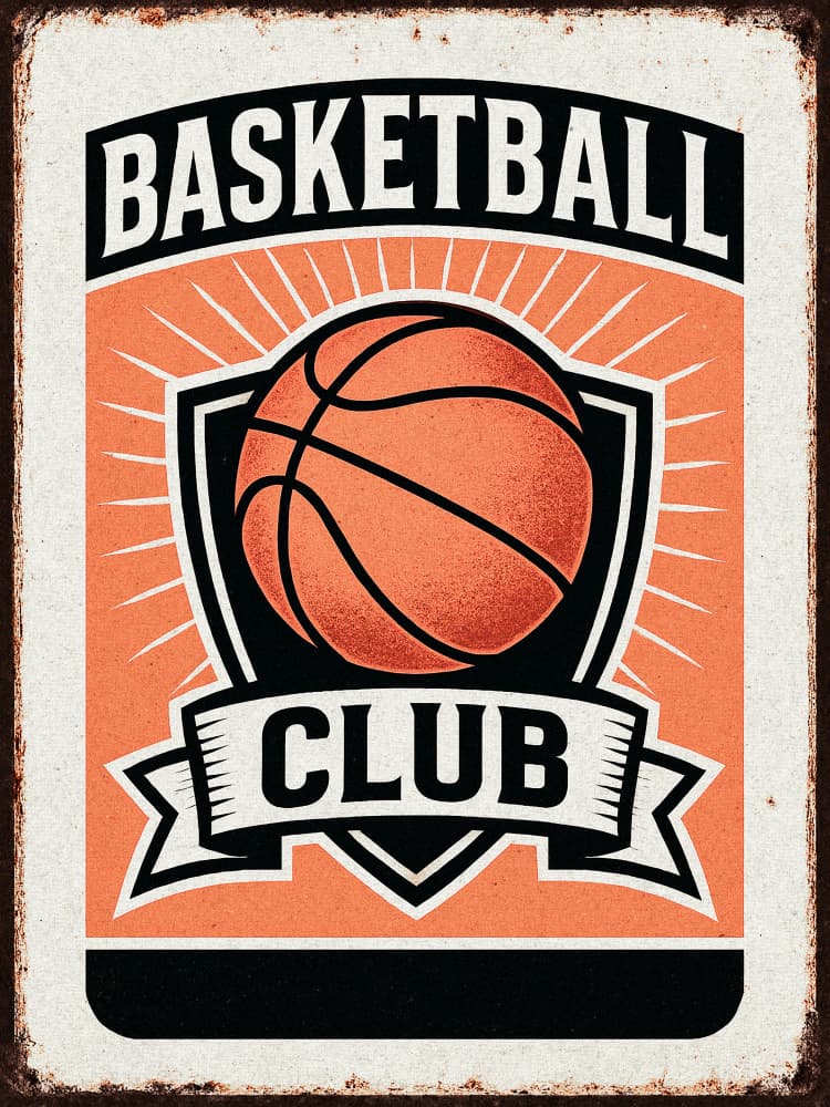 Basketball Club Emblem by Pictufy Studio IV — canvas wall art