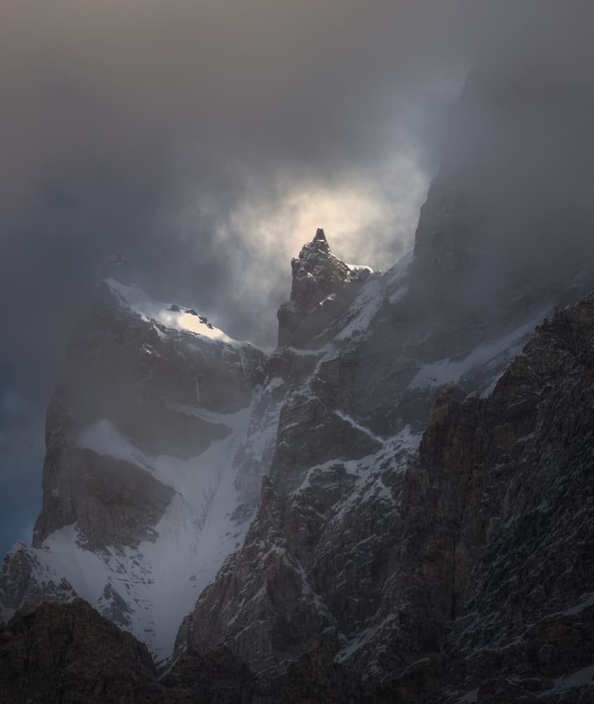 Cloudy Mountain Peak by Raimondo Restelli — canvas wall art