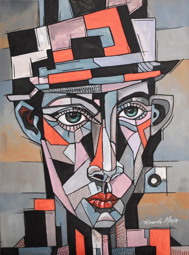 Bold Cubist Man by Ricardo Maya — canvas wall art