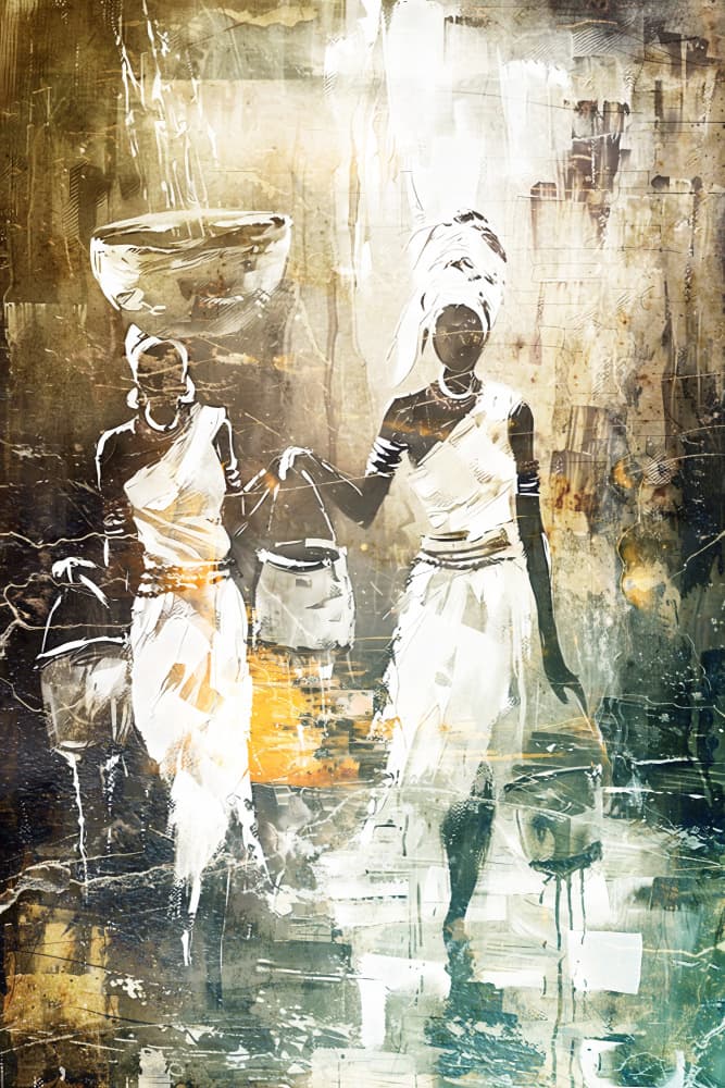 African Water Carriers by Rafal Kulik — canvas wall art