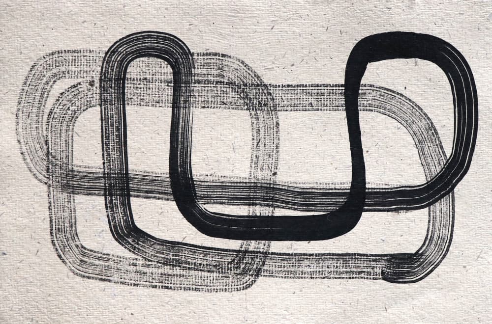 Bold Intertwined Loops by Santhosh ch — canvas wall art