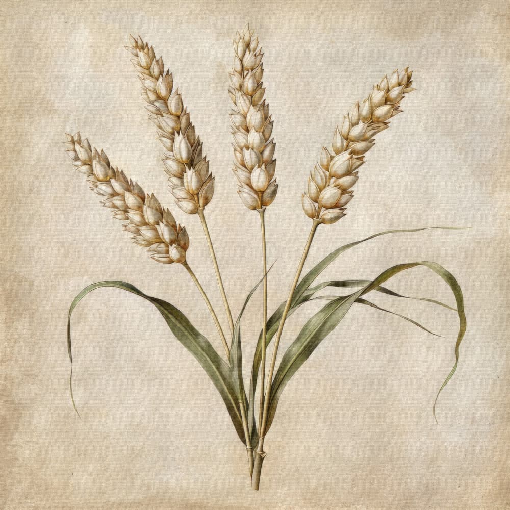 Rustic Wheat Botanical by Bilge Paksoylu — canvas wall art