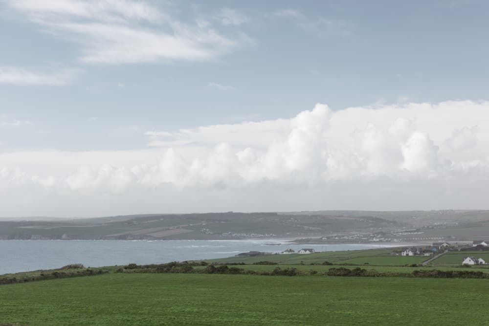 Coastal Fields Ocean View by Lynann Colligan — canvas wall art