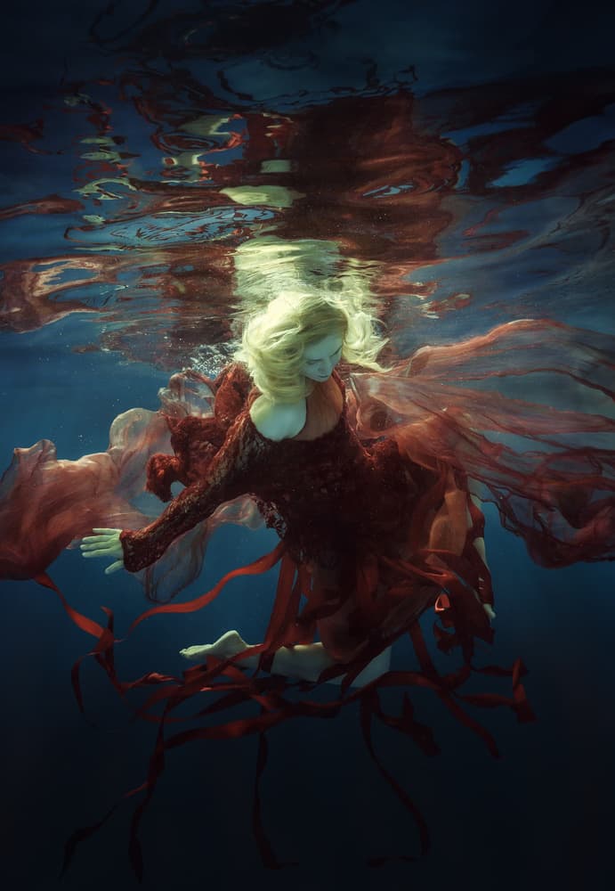 Ethereal Woman Underwater by Dmitry Frizel — canvas wall art