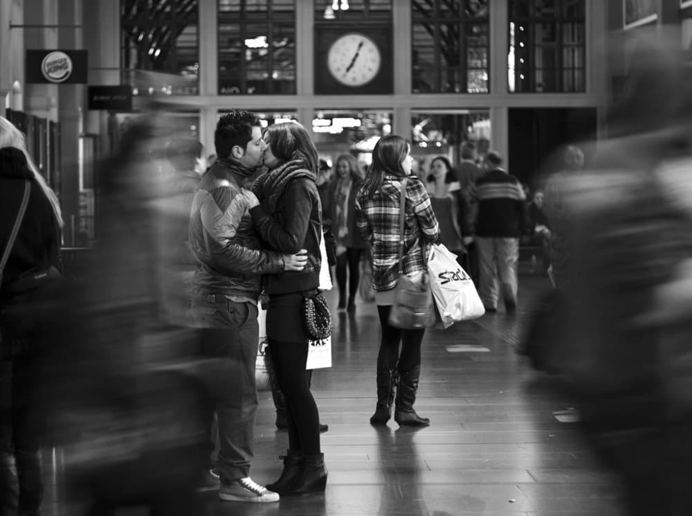 Station Kiss by Kristina Nordin — canvas wall art