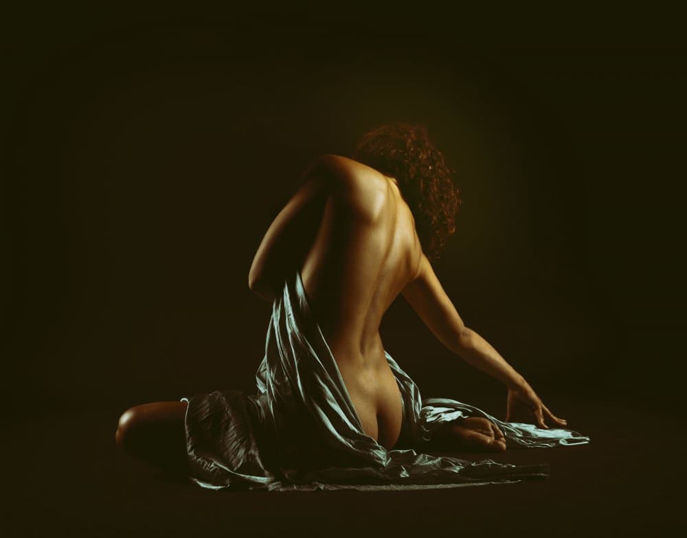 Sensual Draped Female Back by James Yang — canvas wall art