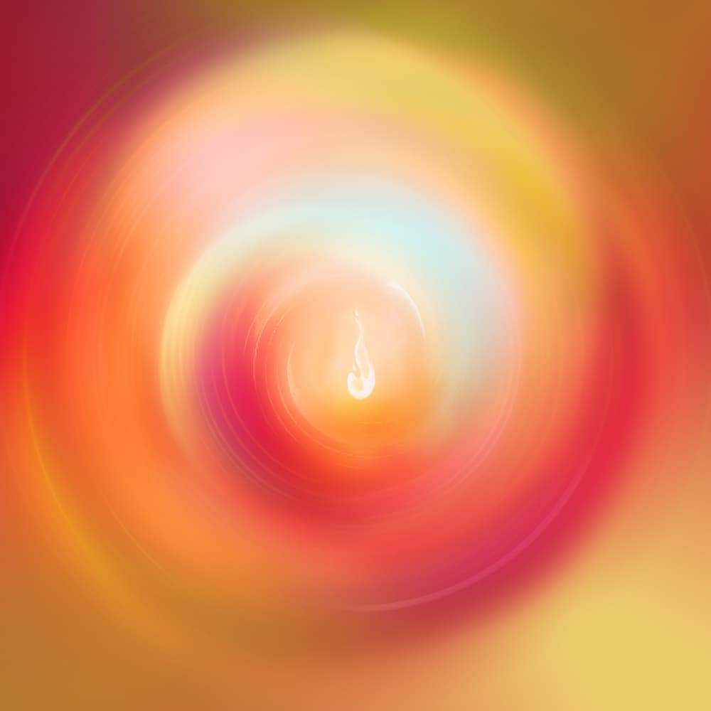 Radiant Spiral Flame by Emel Tunaboylu — canvas wall art
