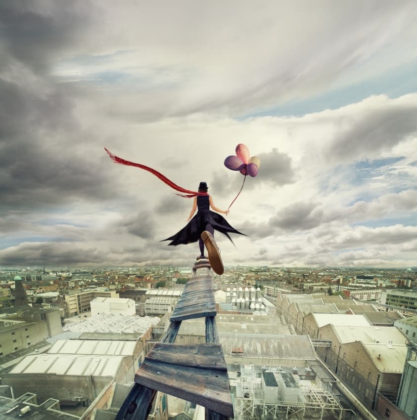 Skyward Journey Balloons by Martin Marcisovsky — canvas wall art