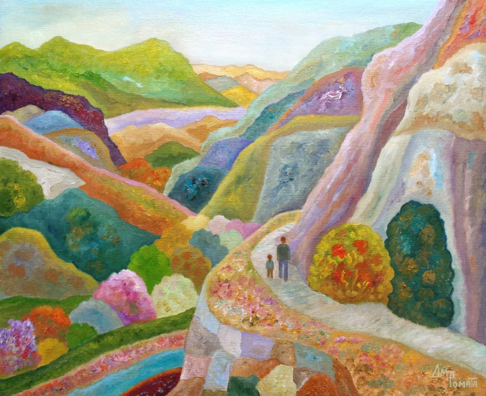 Vibrant Valley Journey by Angeles M. Pomata — canvas wall art