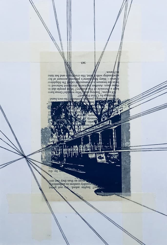 Vintage Building Lines by kellymariesmith — canvas wall art