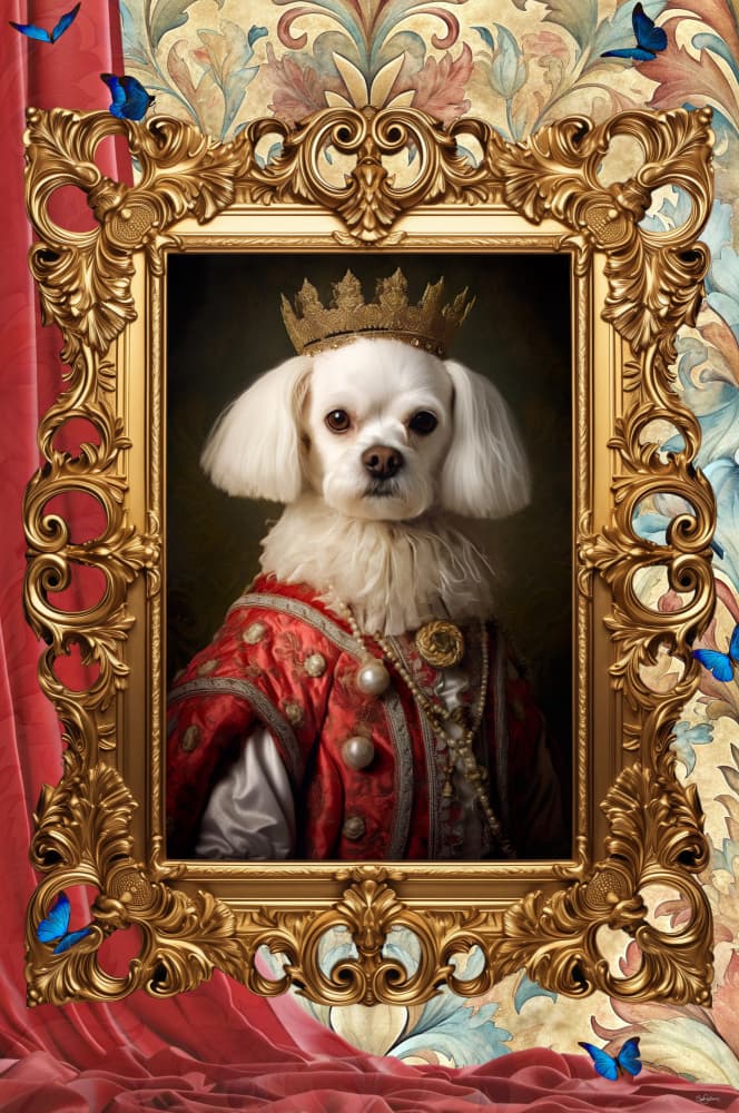 Royal Dog Portrait by Sue Skellern — canvas wall art