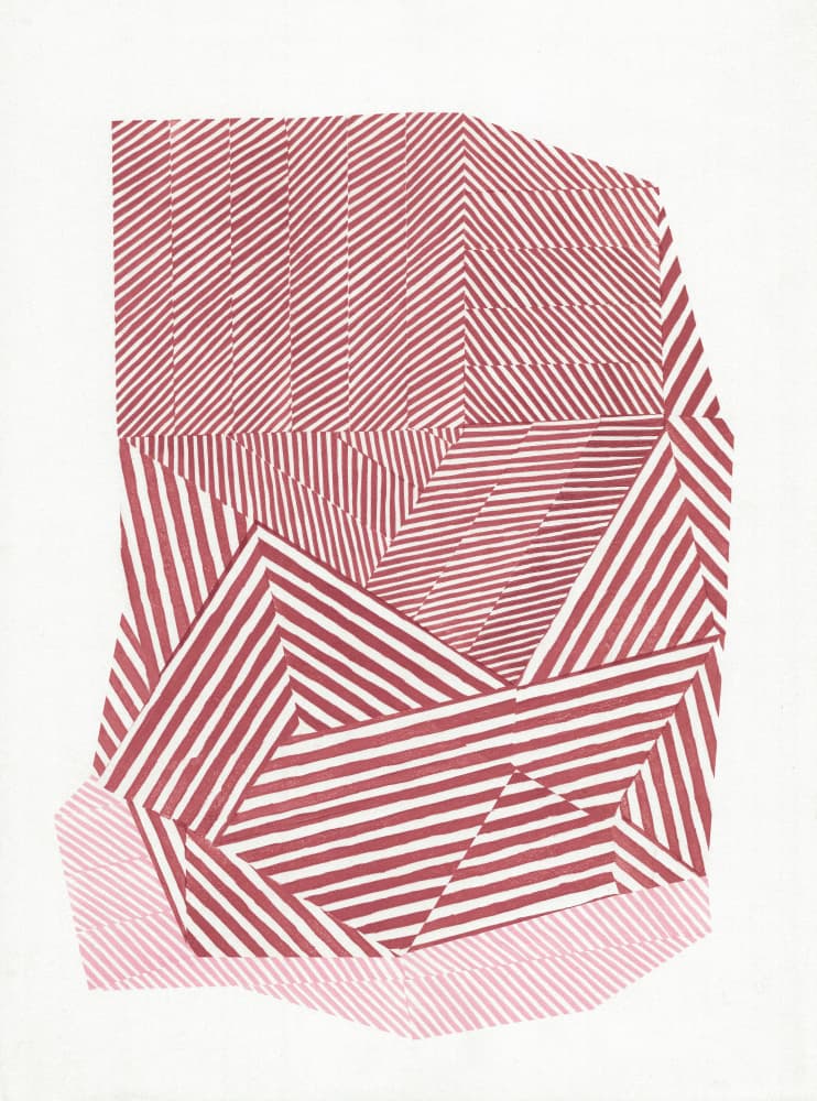 Geometric Red Stripes