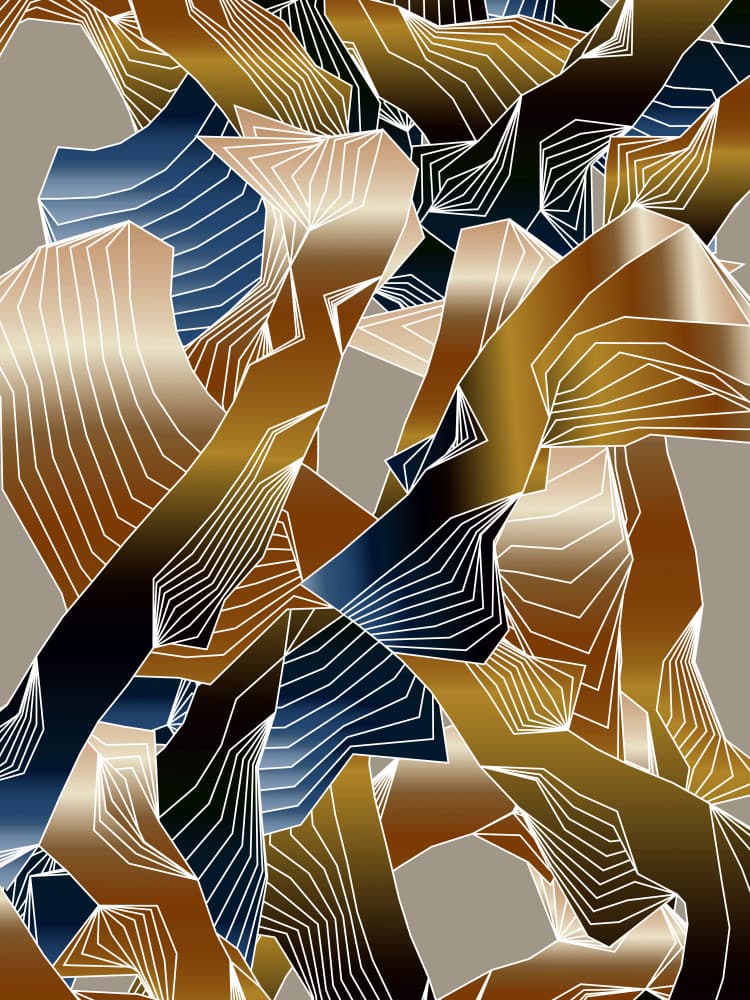 Abstract Gradient Peaks by Angelo Cerantola — canvas wall art