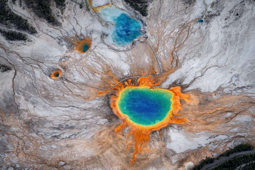 Grand Prismatic Spring by Gerald Macua — canvas wall art