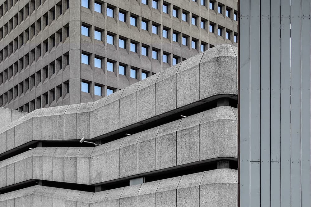 Brutalist Concrete Facades by Henk van Maastricht — canvas wall art