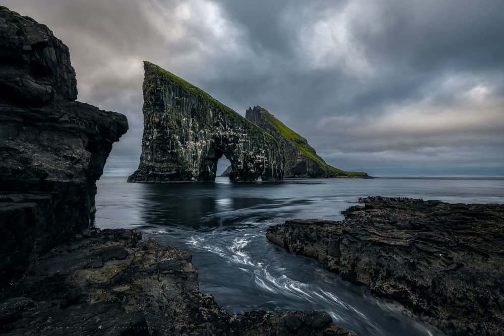 Faroe Islands Sea Arch by Liguang Huang — canvas wall art