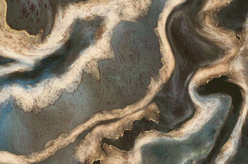 Fluid Gold Marble by Bilge Paksoylu — canvas wall art