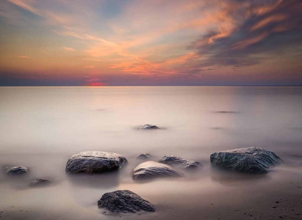 Dreamy Ocean Sunset by Rogaczewska — canvas wall art