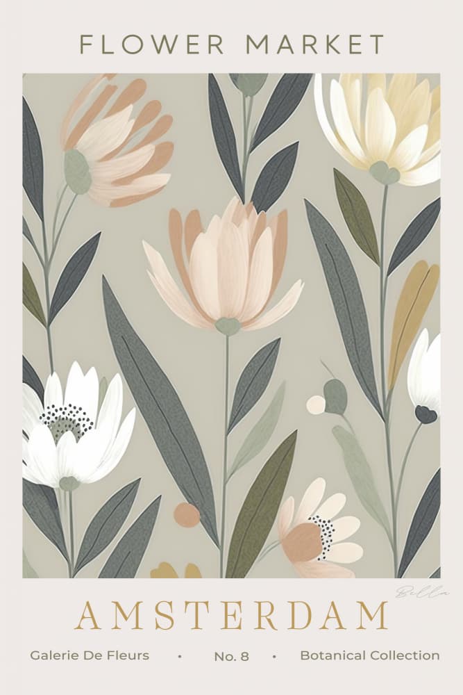Soft Pastel Florals by Bella Eve — canvas wall art