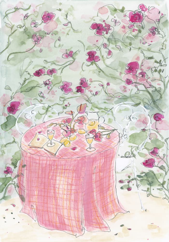 Summer Lemonade Garden Party by Katharina Puritscher — canvas wall art