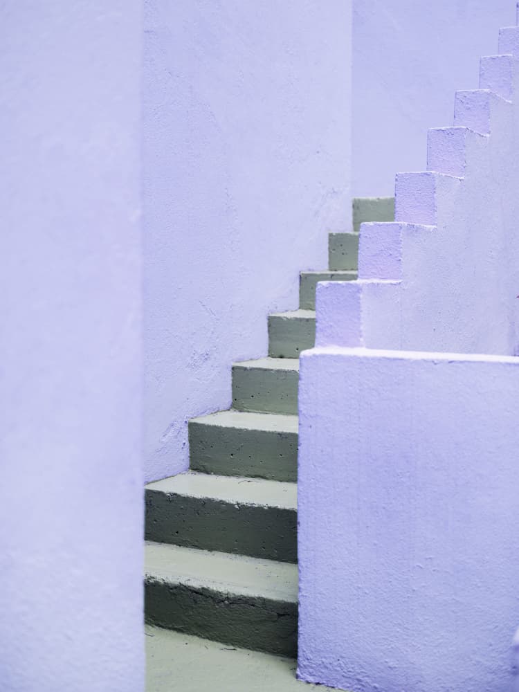 The Purple Stairs by Raisa Zwart — canvas wall art