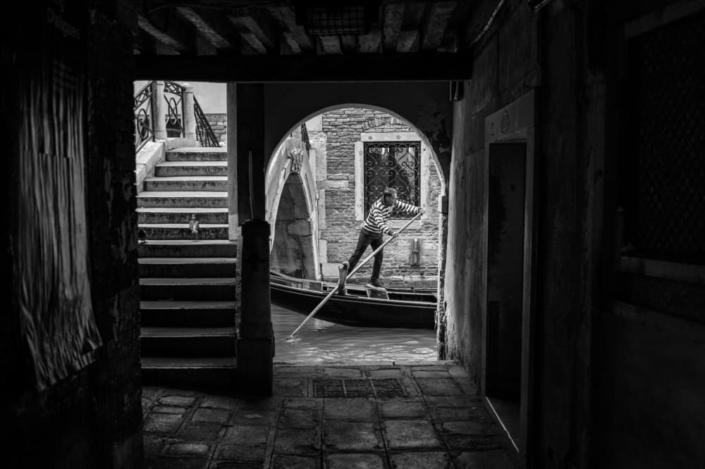 Venetian Canal Passage by Ken Frank — canvas wall art