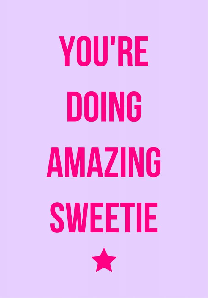 Amazing Sweetie Encouragement by Athene Fritsch — canvas wall art